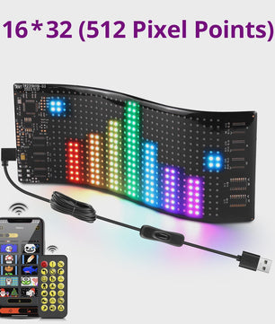 Flexibel 16x96 LED Matrix Pixel Paneel met Bluetooth App Controle - Programmeerbaar Verlichtingsbord