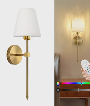 Draadloze Wandlamp met Afneembare Batterijlamp en Afstandsbediening - 15 Kleuren