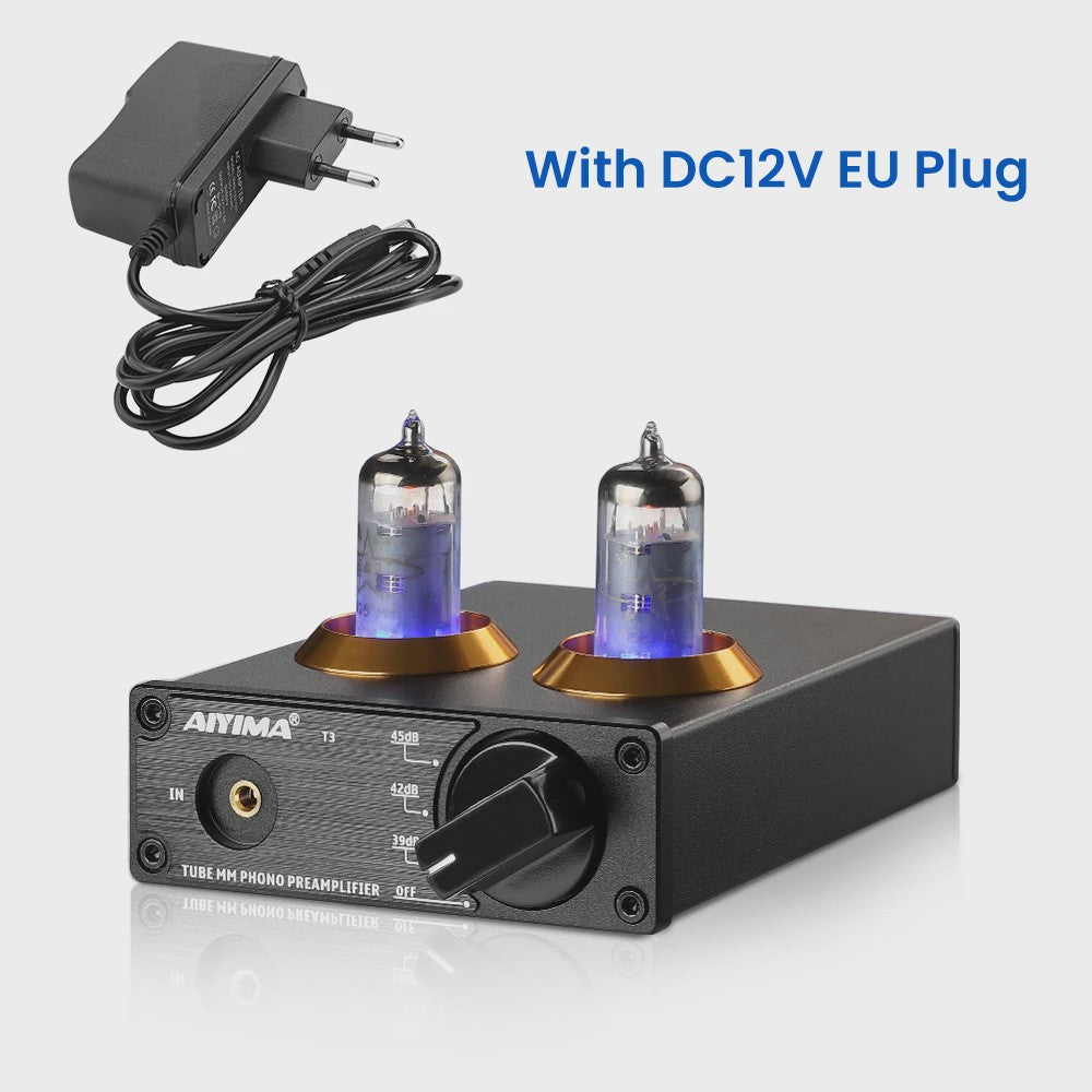 AIYIMA T3 HiFi Vacuum Tube Phono Preamplifier voor Platenspeler