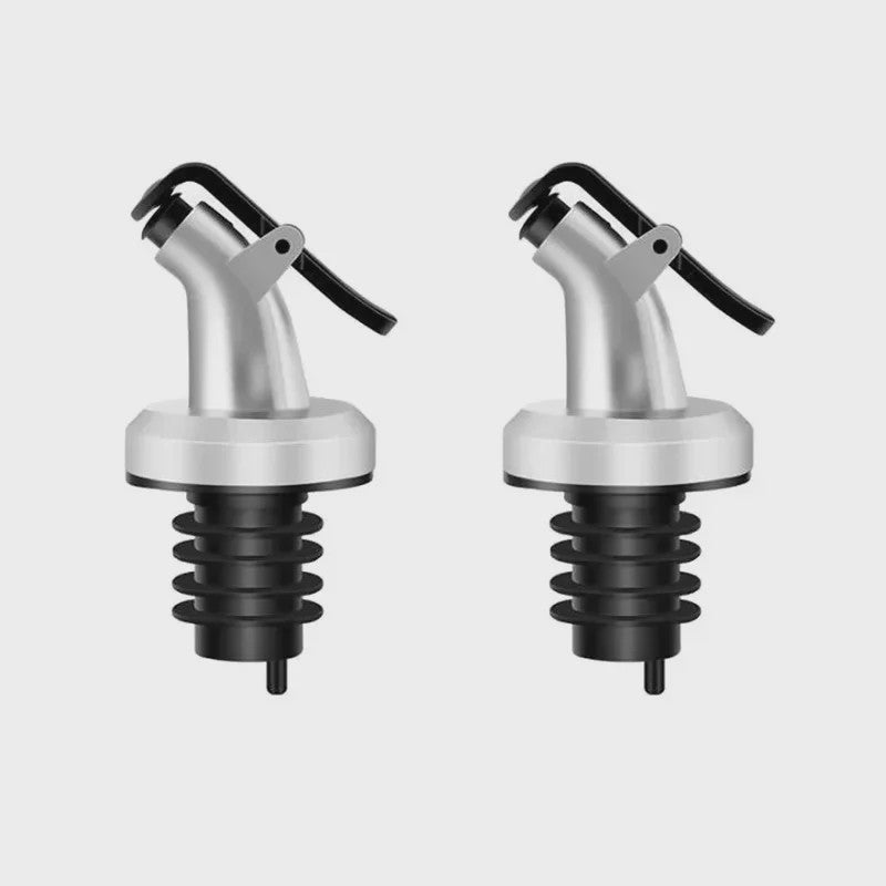 Set van 4x Wijnfles Stop & Olijfolie Schenktuit - Lekvrije Keuken Bar Accessoires