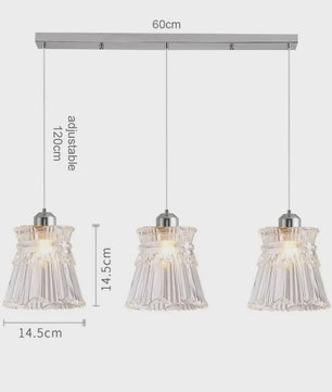 Koperkleurige Glazen Hanglamp - Stijlvolle LED Plafondlamp voor Woonkamer, Slaapkamer & Keuken