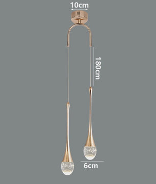 Moderne LED Hanglamp Druppelvorm - Sfeervolle Verlichting voor Slaapkamer & Nachtkastje