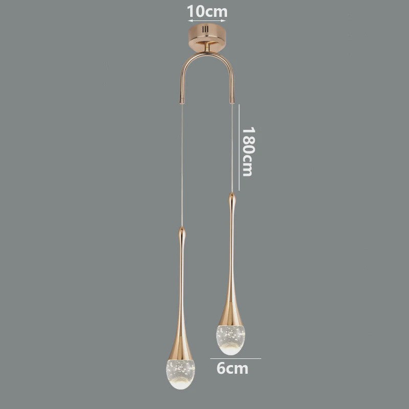 Moderne LED Hanglamp Druppelvorm - Sfeervolle Verlichting voor Slaapkamer & Nachtkastje