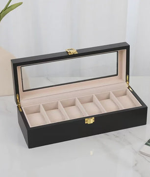 Luxe Houten Horlogedoos met 6, 10 of 12 Vakken - Handgemaakt Sieraden Opbergdoos Display