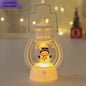 Draagbare LED Kerst Lantaarn met Kerstman & Sneeuwpop - Sfeervolle Binnen Decoratie op Batterijen