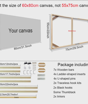 Houten Canvas Frame Sets - Diverse Maten voor Kunst, Foto's & Diamond Painting