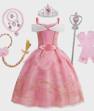 Roze Aurora Prinsessenjurk - Droomjurk voor Feestjes en Verkleedpartijen