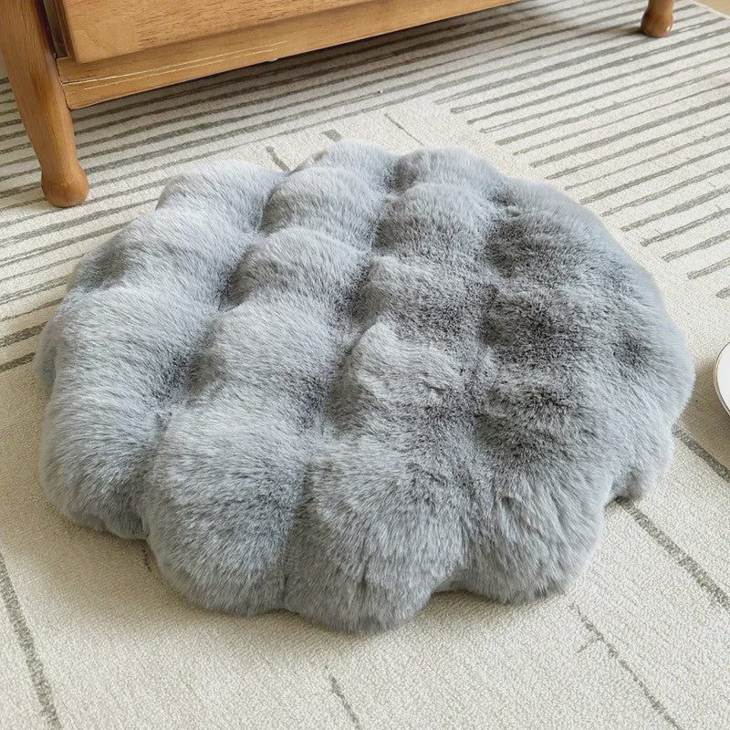 Luxe Pluche Zitkussen met Memory Foam - Rond, Zacht & Comfortabel
