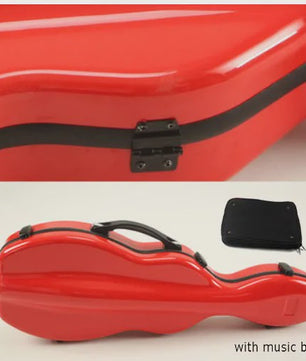 Carbon Fiber Vioolkoffer met Afneembare Tas - Dubbele Draagband & Slot
