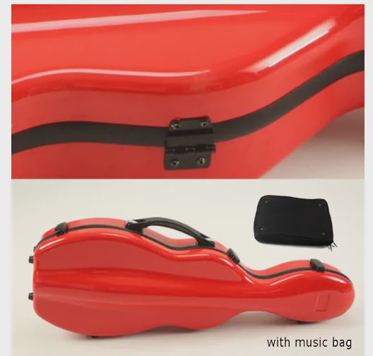 Carbon Fiber Vioolkoffer met Afneembare Tas - Dubbele Draagband & Slot