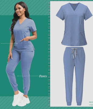 Comfortabele Dames Scrub Set - Medische Werkkleding Top & Broek