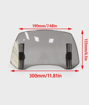 Universeel Verstelbaar Motorfiets Windscherm Verlengstuk - Clamp-On Spoiler Deflector
