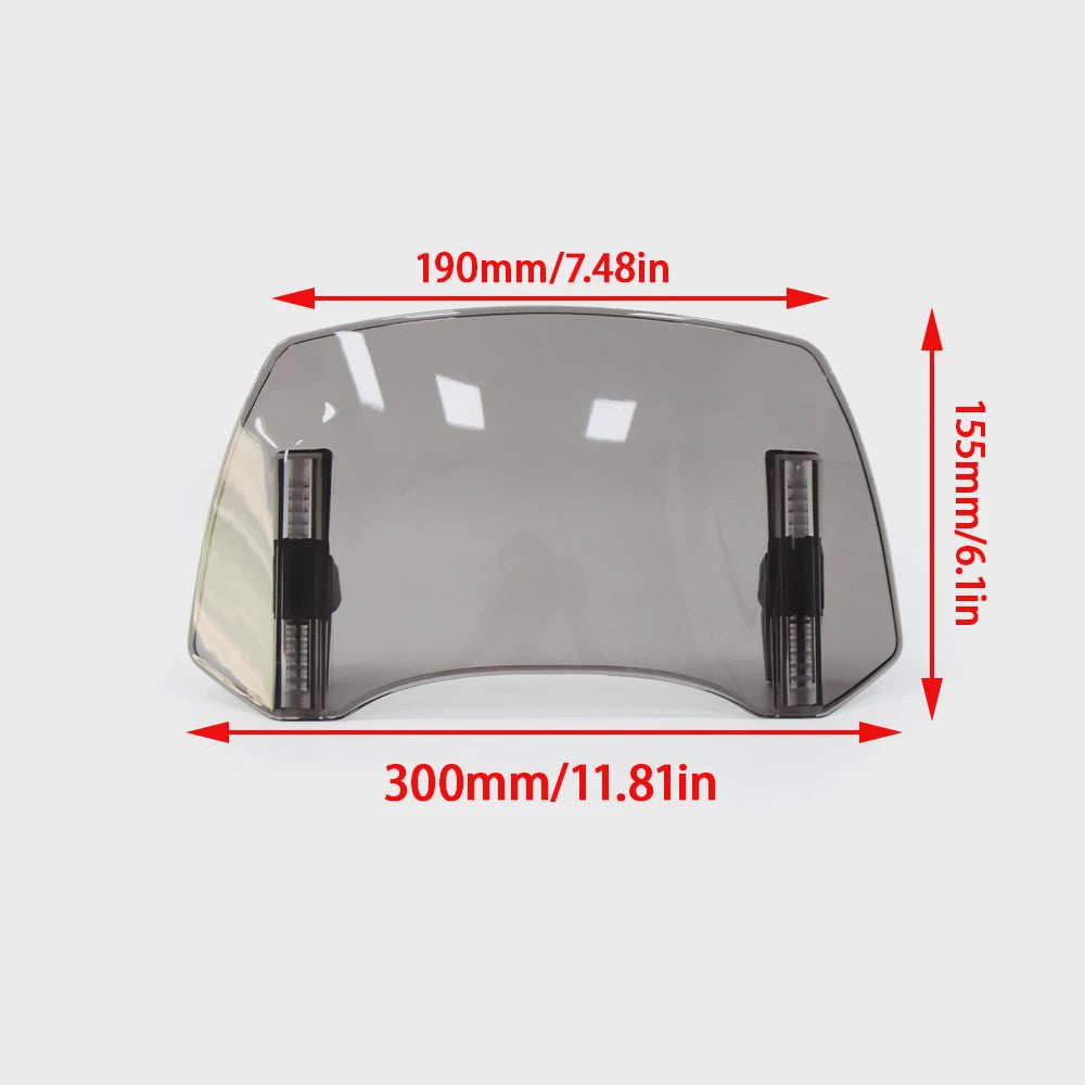 Universeel Verstelbaar Motorfiets Windscherm Verlengstuk - Clamp-On Spoiler Deflector