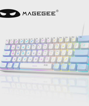 MageGee Mini 60% Gaming Toetsenbord met RGB Backlit, 61 Toetsen, Compact & Ergonomisch