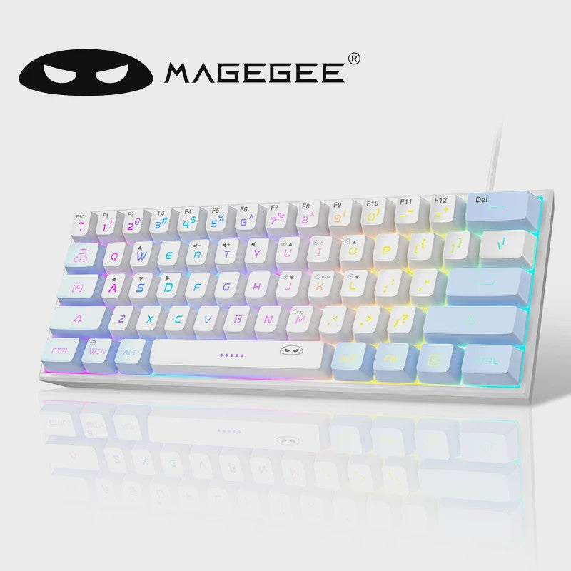 MageGee Mini 60% Gaming Toetsenbord met RGB Backlit, 61 Toetsen, Compact & Ergonomisch
