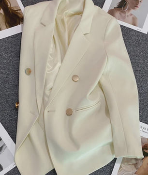 Dames Blazer Jas - Elegante Koreaanse Stijl - Dubbelzijdig Sluitend