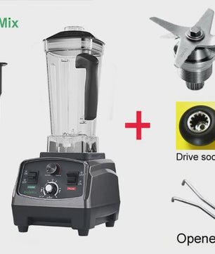 BioloMix 2200W Krachtige Blender met Timer & 2L BPA-vrije Kan - Heavy Duty Mixer