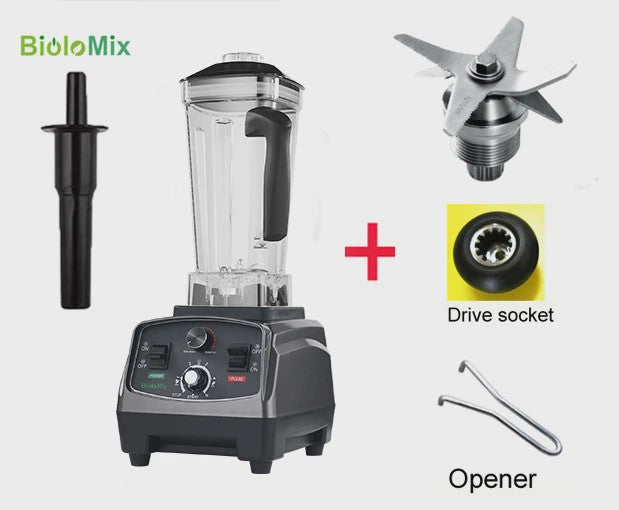 BioloMix 2200W Krachtige Blender met Timer & 2L BPA-vrije Kan - Heavy Duty Mixer
