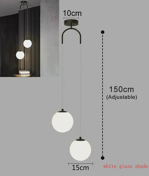 Moderne Hanglamp Glas Bol LED - Sfeervolle Verlichting voor Slaapkamer, Eetkamer & Keuken