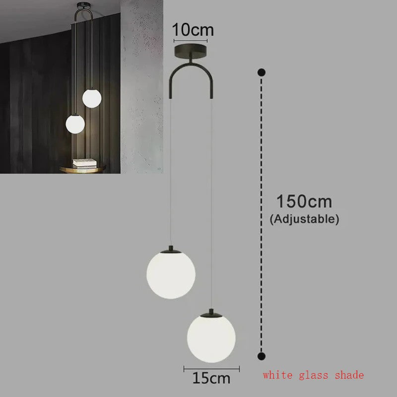 Moderne Hanglamp Glas Bol LED - Sfeervolle Verlichting voor Slaapkamer, Eetkamer & Keuken