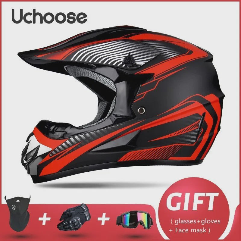 Professionele Off-road Motorhelm voor Volwassenen & Kinderen - Inclusief Gratis Gift Set