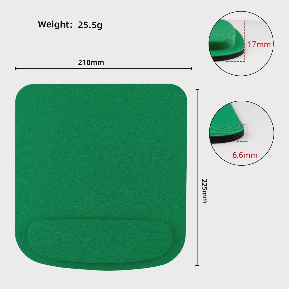Ergonomische Muismat met Polsondersteuning - Comfortabel voor Kantoor & Gaming