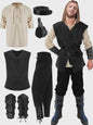 Herfst/Winter Herenkostuum: Middeleeuws Renaissance Viking Set (6-delig)
