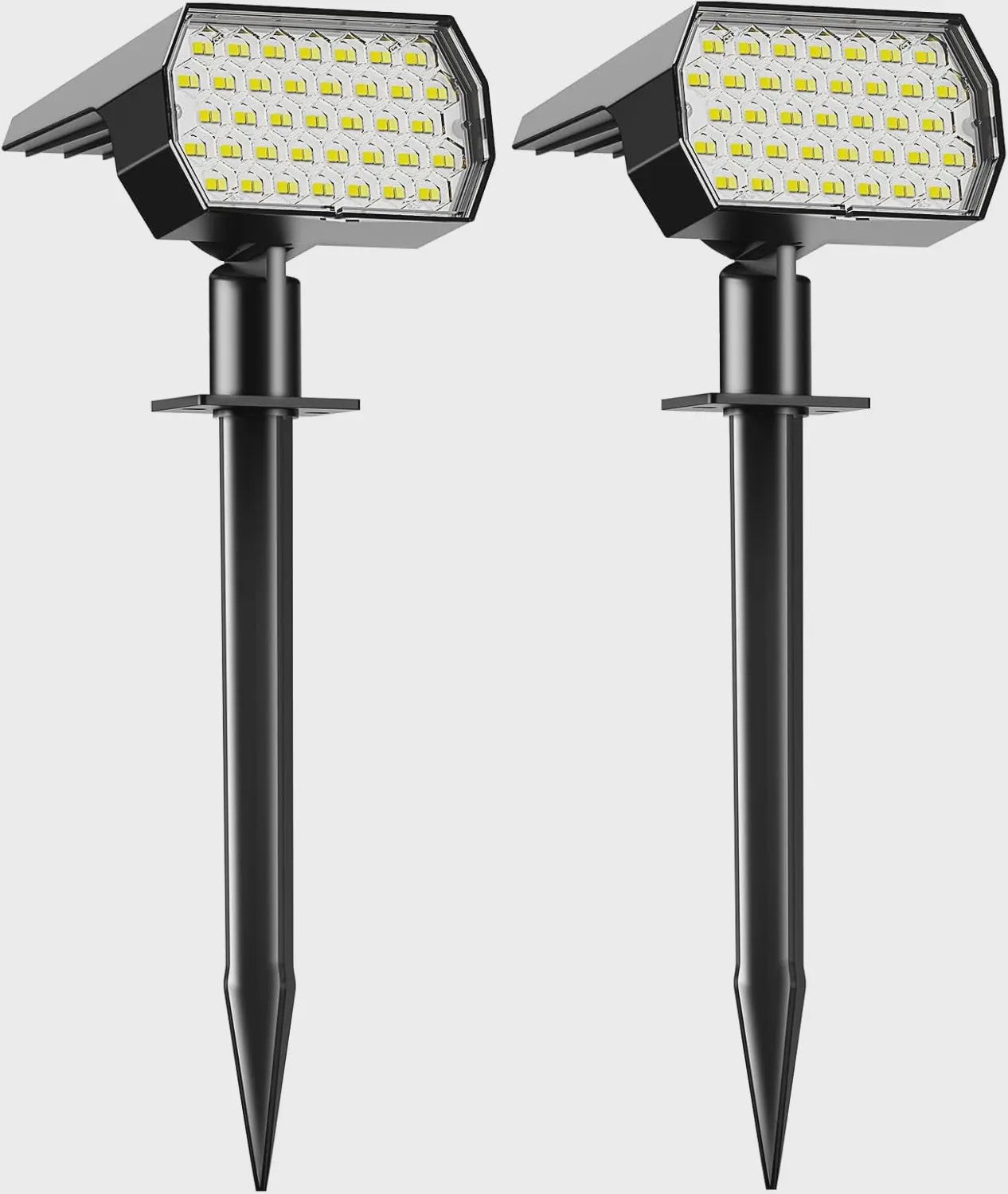 Solar Tuinspots Buiten - 74 LED, 3 Kleuren, IP65 Waterdicht, 2-in-1 Grondspots voor Tuin, Pad & Oprit