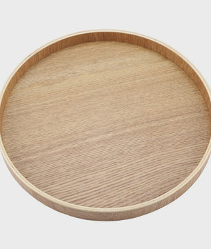 Houten Serveerschaal Rond - Stijlvol voor Thee, Fruit, Snacks & Decoratie