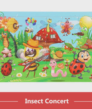 Houten 3D Montessori Puzzel - 30 Delen met Vrolijke Dieren - Educatief Speelgoed voor Kinderen