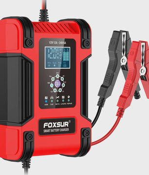 Volautomatische Auto Acculader 12V 12A met Digitaal Display & Puls Onderhoud