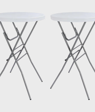 Ronde Staande Klaptafel 80cm - Weerbestendige Bistro Tafel voor Buitenfeesten & Evenementen
