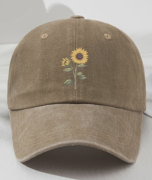 Retro Zonnebloem Baseballpet - Stijlvolle Dad Hat voor Buitenactiviteiten