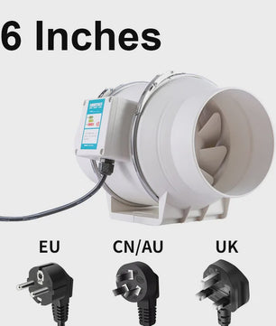 Inline Duct Ventilator 4, 5, 6, 8 Inch - 220V Afzuigventilator voor Keuken, Toilet & Ruimteventilatie