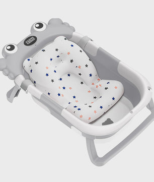 Opvouwbaar Babybadje met Thermometer & Antislip Kussen - Draagbaar voor Pasgeborenen