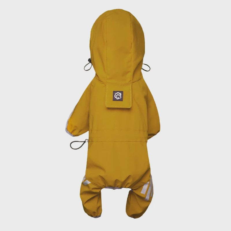 Waterdichte Hond Regenjas met Reflecterende Strepen - Jumpsuit voor Kleine & Middelgrote Honden