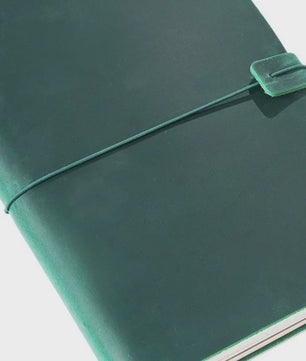 Moterm Vintage Leren Notitieboek - Handgemaakt, 100% Echt Leer, Hersluitbaar