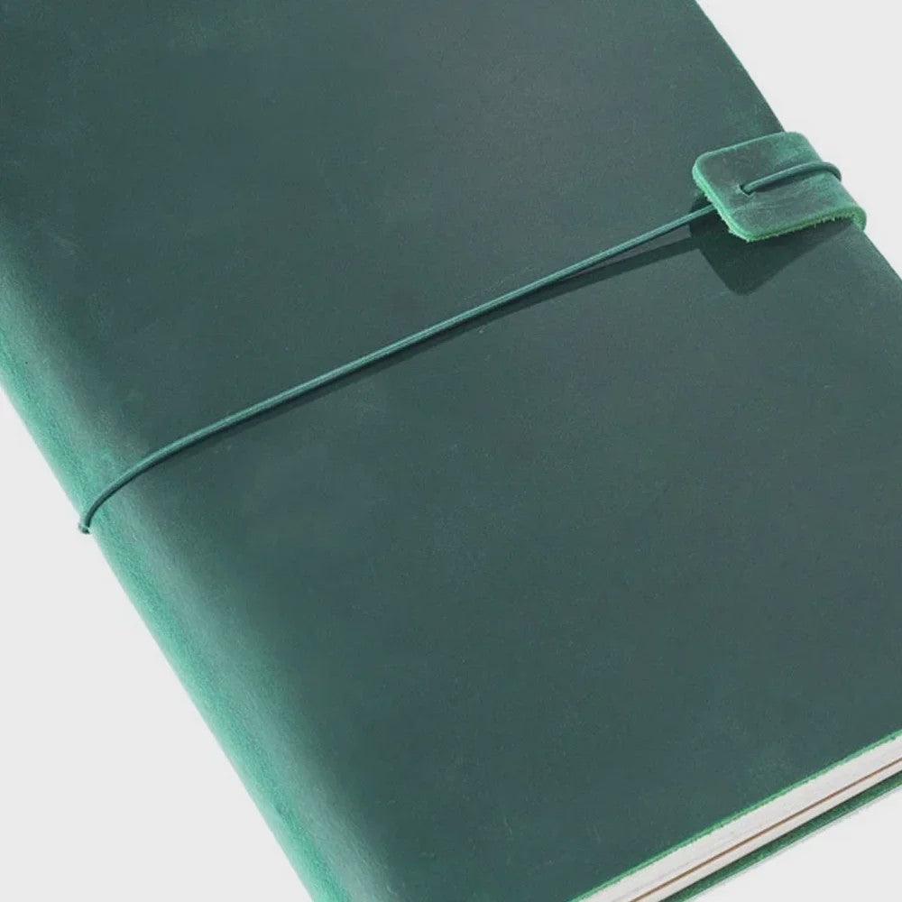 Moterm Vintage Leren Notitieboek - Handgemaakt, 100% Echt Leer, Hersluitbaar