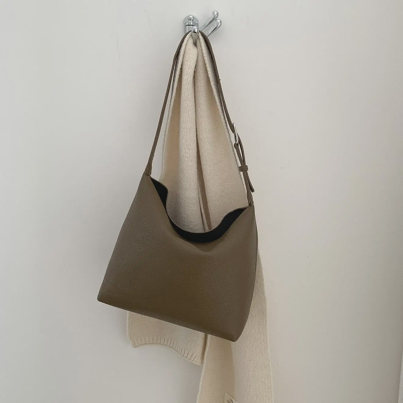 Luxe Dames Tote Bag in Suède Look - Grote Capaciteit, Retro & Veelzijdig