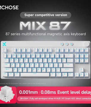 MCHOSE MIX87 Magnetische Switch Gaming Toetsenbord - 8K Polling, 0.08ms Latency, ARGB