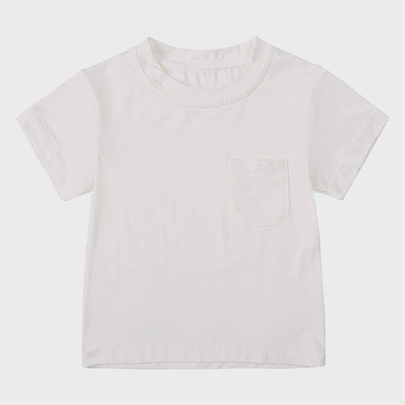 Zomer T-shirt Bamboe Vezel voor Baby Jongens & Meisjes - Kortmouw, Ronde Hals