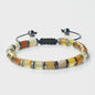 Blauwe Cilindervormige Agate Armband - Gevlochten Natuursteen Bangle voor Dames en Heren