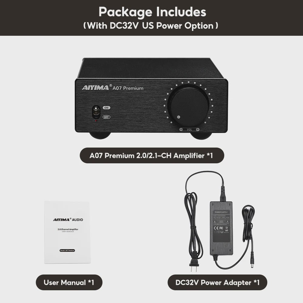 AIYIMA A07 Premium TPA3255 Klasse D Versterker - 2x 300W Krachtig Hifi Geluid