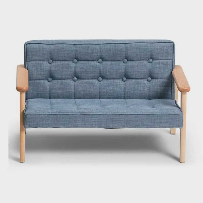 Kinderbankje Roze/Blauw - Wasbaar, Lichtgewicht Peuter Fauteuil met Afneembare Hoes