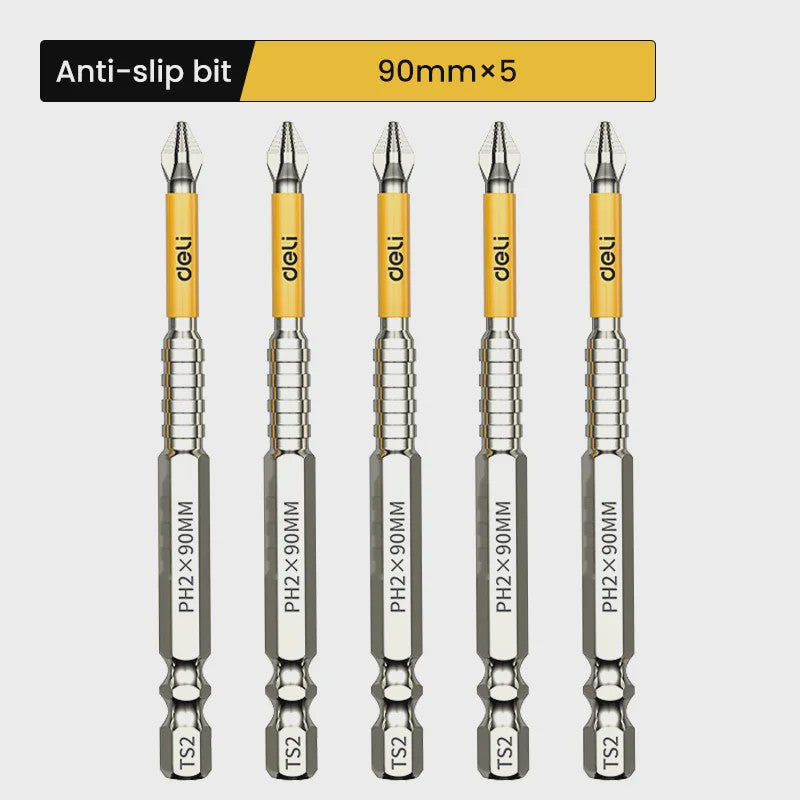 PH2 Magnetische Schroefbit Set - Anti-slip & Hoge Hardheid - Diverse Lengtes (25-150mm) - S2 Staal