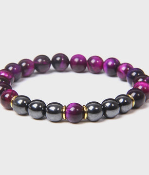 Handgemaakte Tijgeroog & Hematiet Kralen Armband - Energie & Meditatie Sieraden
