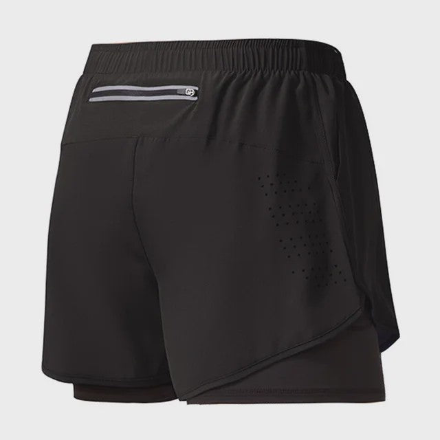 Heren Sportshorts Dubbellaags - Sneldrogend & Comfortabel voor Fitness en Hardlopen