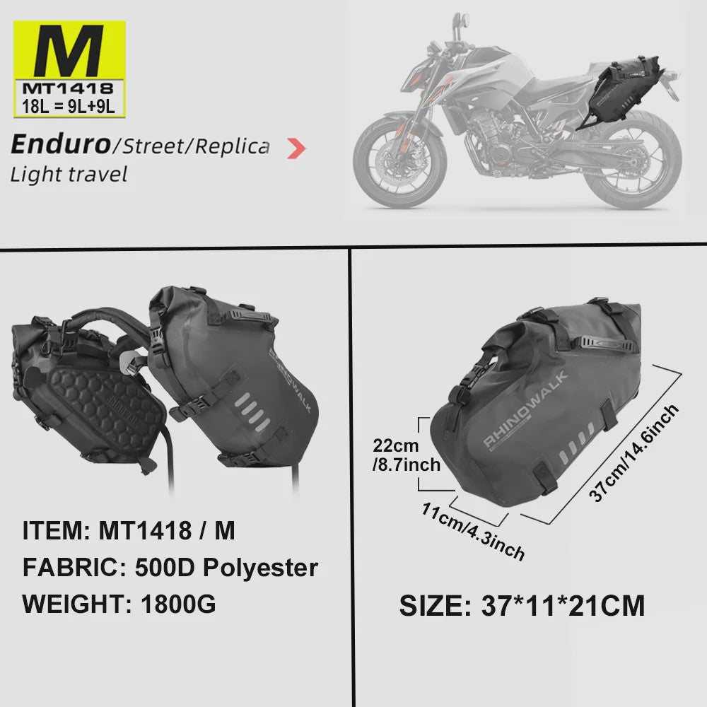 Waterdichte Motor Zadatassen Set - 18L/28L/48L Universeel
