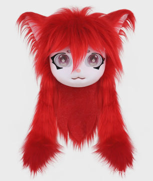 Furry Cosplay Masker Hoofddeksel - Kat & Konijn Stijl voor Kinderen & Feestjes