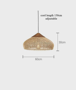 Handgemaakte Rotan Hanglamp Beige - Vintage Woven Wicker - E27 Fitting - Sfeervolle Verlichting